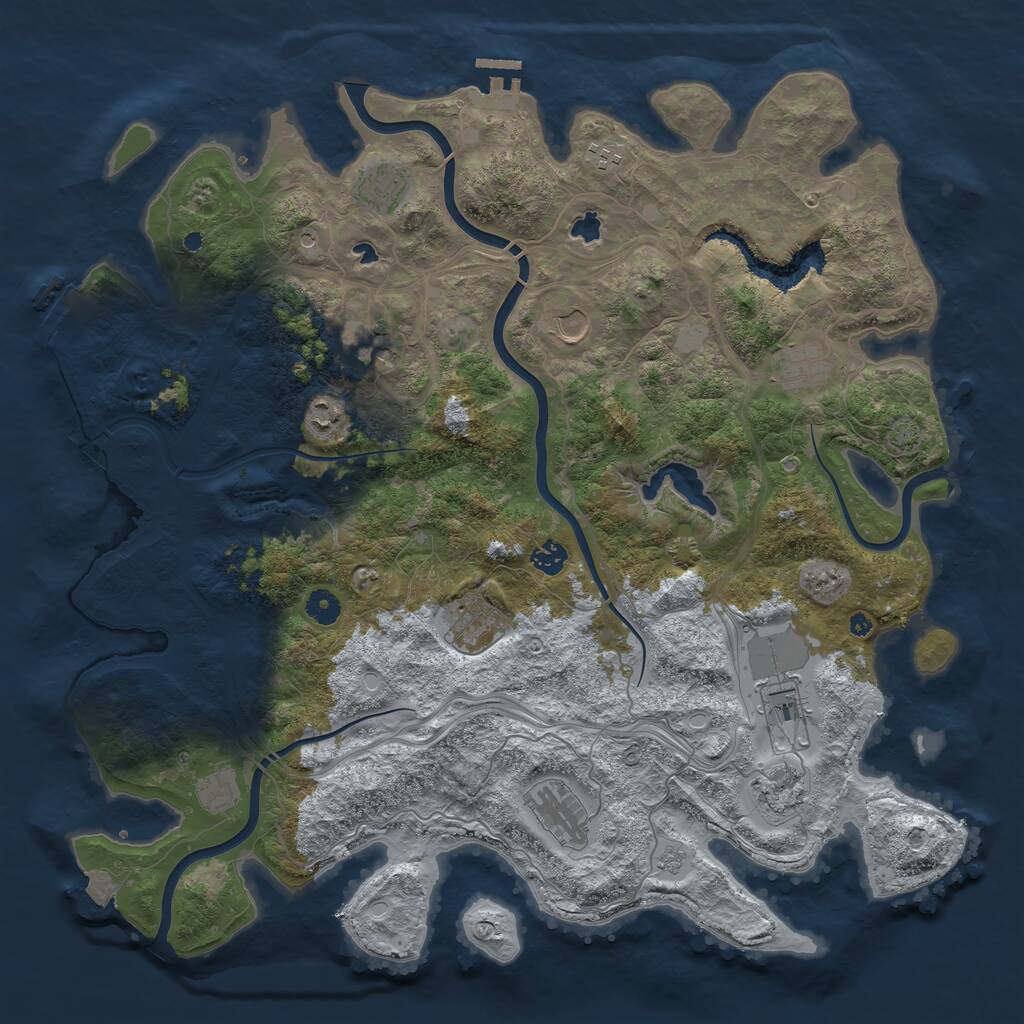 Rust Map: Procedural Map, Size: 4500, Seed: 6932165, 19 Monuments