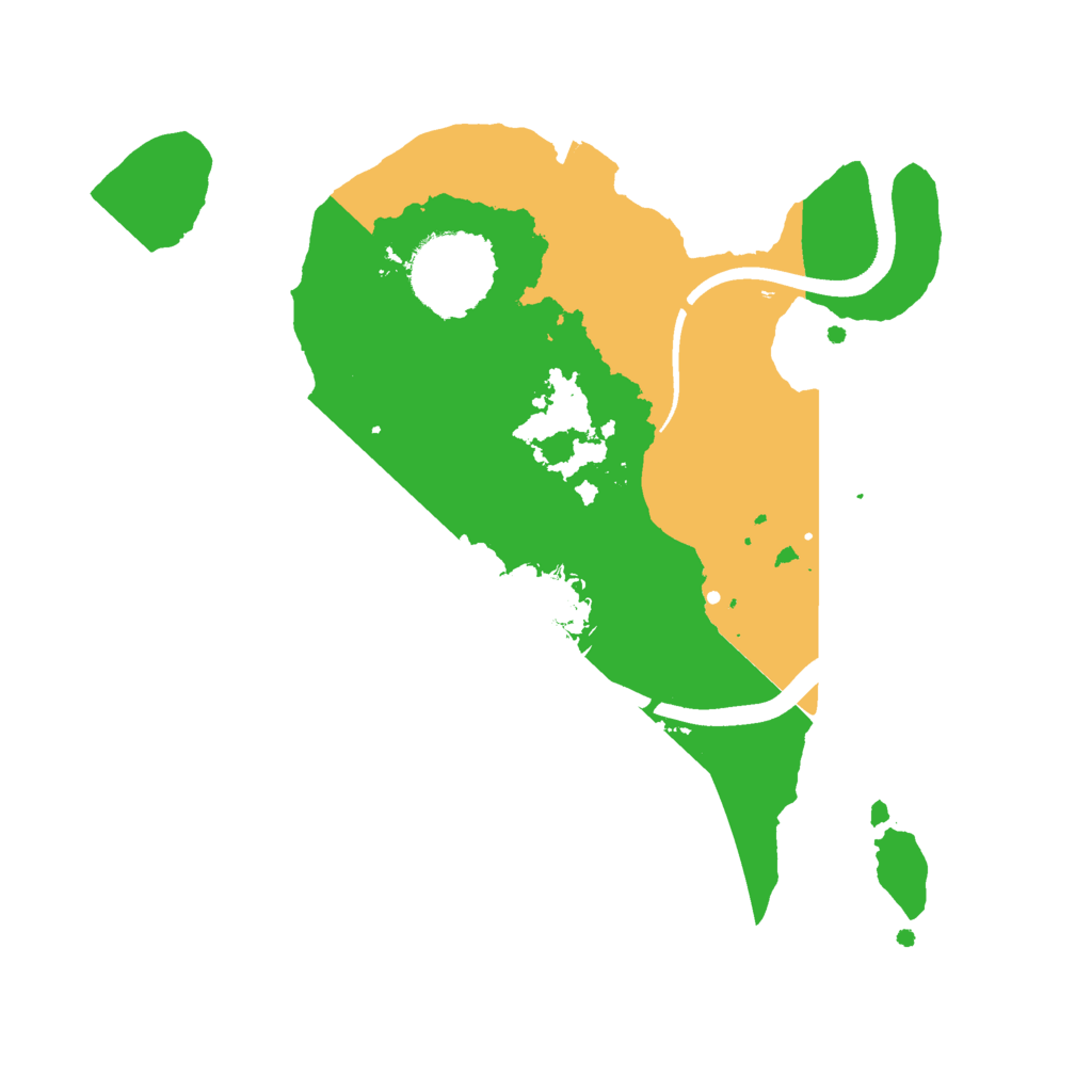 Biome Rust Map: Procedural Map, Size: 2400, Seed: 1907622164