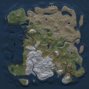 Thumbnail Rust Map: Procedural Map, Size: 4500, Seed: 124032105, 19 Monuments