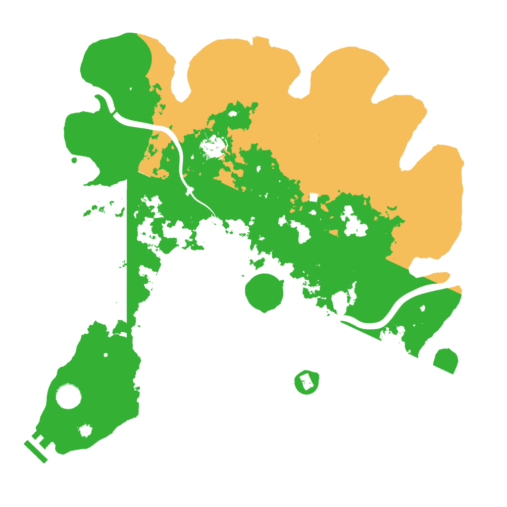 Biome Rust Map: Procedural Map, Size: 3600, Seed: 1996107046