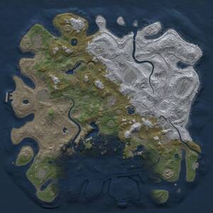 Thumbnail Rust Map: Procedural Map, Size: 4500, Seed: 1951278219, 19 Monuments