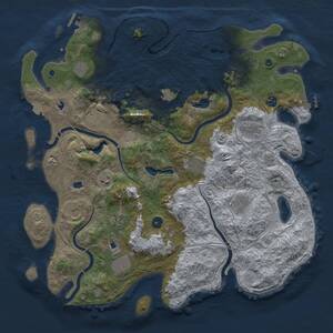Thumbnail Rust Map: Procedural Map, Size: 4500, Seed: 1803635163, 19 Monuments