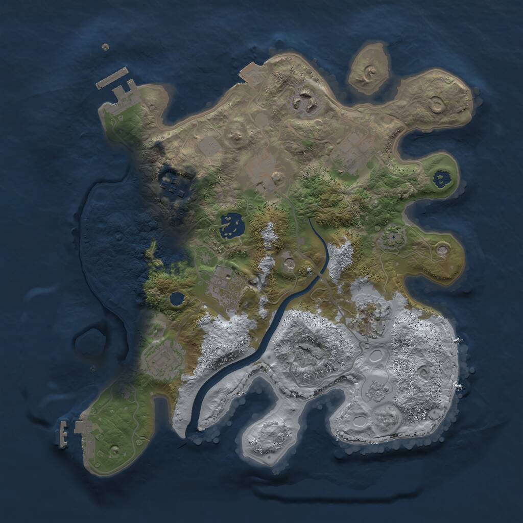 Rust Map: Procedural Map, Size: 3000, Seed: 137067008, 14 Monuments