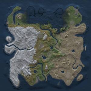 Thumbnail Rust Map: Procedural Map, Size: 4250, Seed: 666469, 19 Monuments