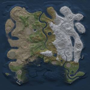 Thumbnail Rust Map: Procedural Map, Size: 3750, Seed: 2097571256, 17 Monuments