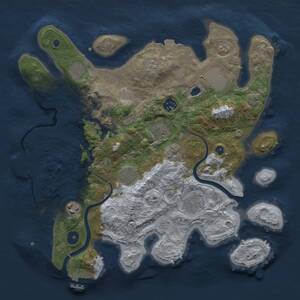 Thumbnail Rust Map: Procedural Map, Size: 3500, Seed: 2139934746, 16 Monuments