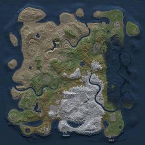 Thumbnail Rust Map: Procedural Map, Size: 4500, Seed: 391671299, 17 Monuments