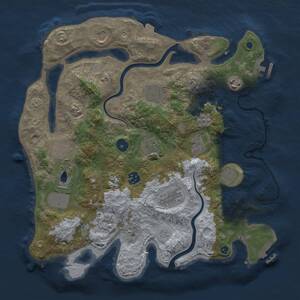 Thumbnail Rust Map: Procedural Map, Size: 3700, Seed: 121819948, 19 Monuments