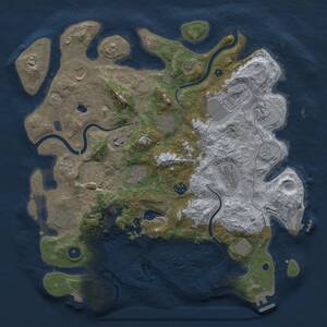 Thumbnail Rust Map: Procedural Map, Size: 4000, Seed: 831929, 17 Monuments