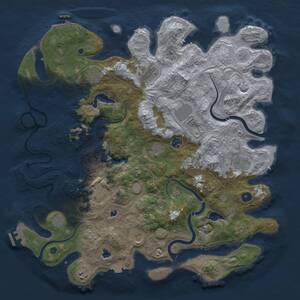 Thumbnail Rust Map: Procedural Map, Size: 4500, Seed: 1767964425, 19 Monuments