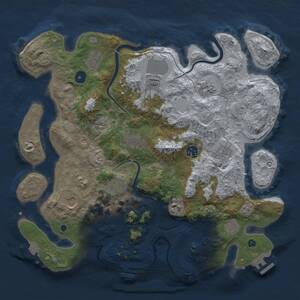 Thumbnail Rust Map: Procedural Map, Size: 3800, Seed: 74535359, 19 Monuments