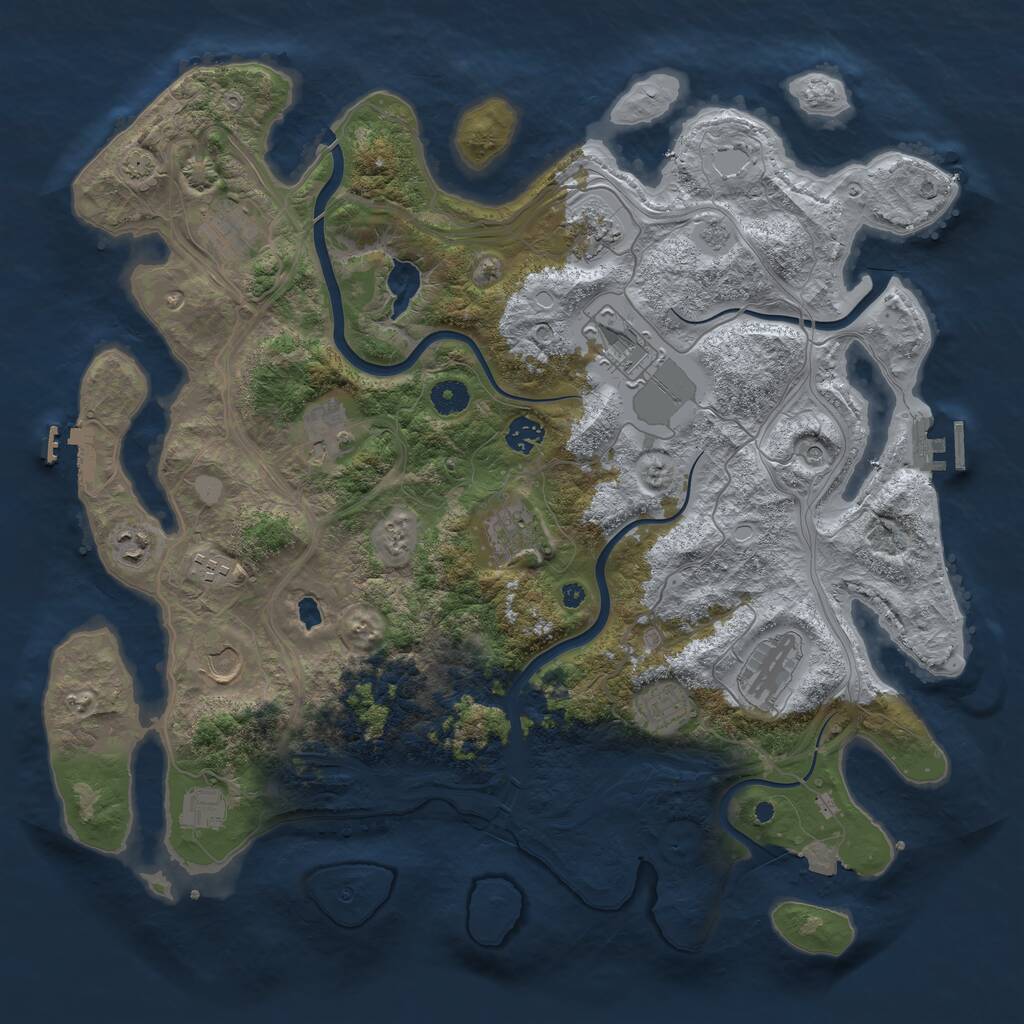Rust Map: Procedural Map, Size: 4250, Seed: 455633855, 19 Monuments