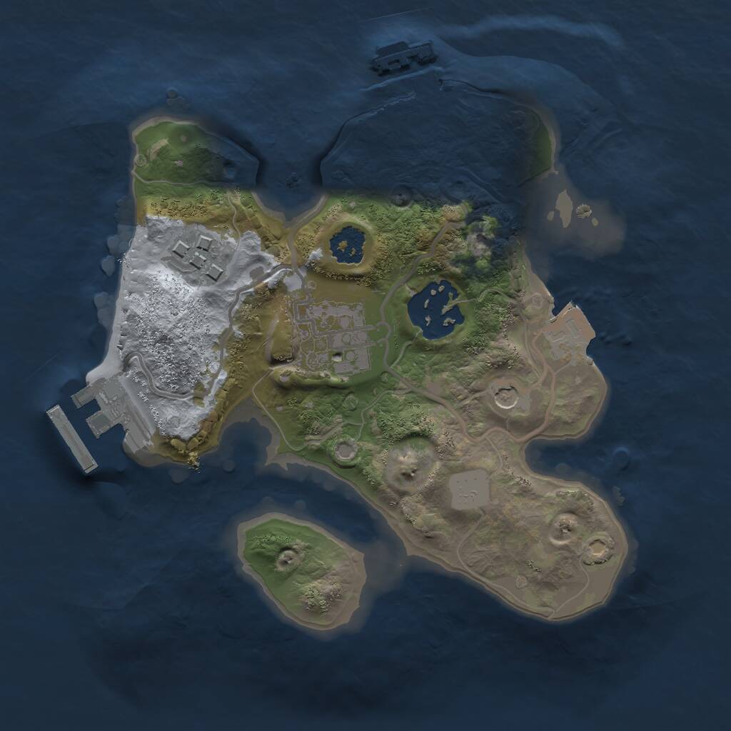 Rust Map: Procedural Map, Size: 2000, Seed: 897233761, 7 Monuments