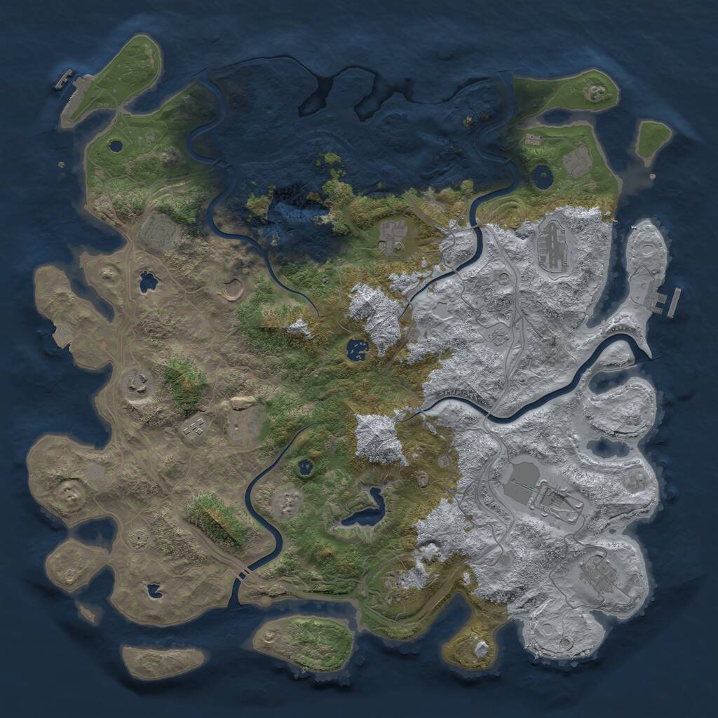 Rust Map: Procedural Map, Size: 4750, Seed: 1627801872, 17 Monuments
