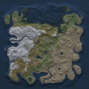 Thumbnail Rust Map: Procedural Map, Size: 4000, Seed: 339498858, 19 Monuments