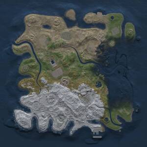 Thumbnail Rust Map: Procedural Map, Size: 3500, Seed: 959832050, 18 Monuments