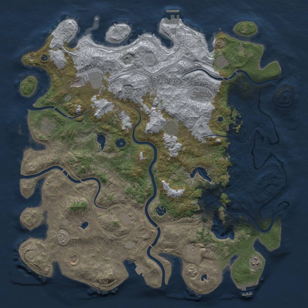 Rust Map: Procedural Map, Size: 4750, Seed: 861746, 17 Monuments