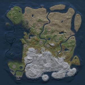 Thumbnail Rust Map: Procedural Map, Size: 4500, Seed: 375519056, 17 Monuments