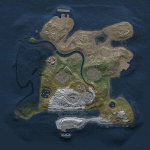 Thumbnail Rust Map: Procedural Map, Size: 2500, Seed: 831408339, 10 Monuments