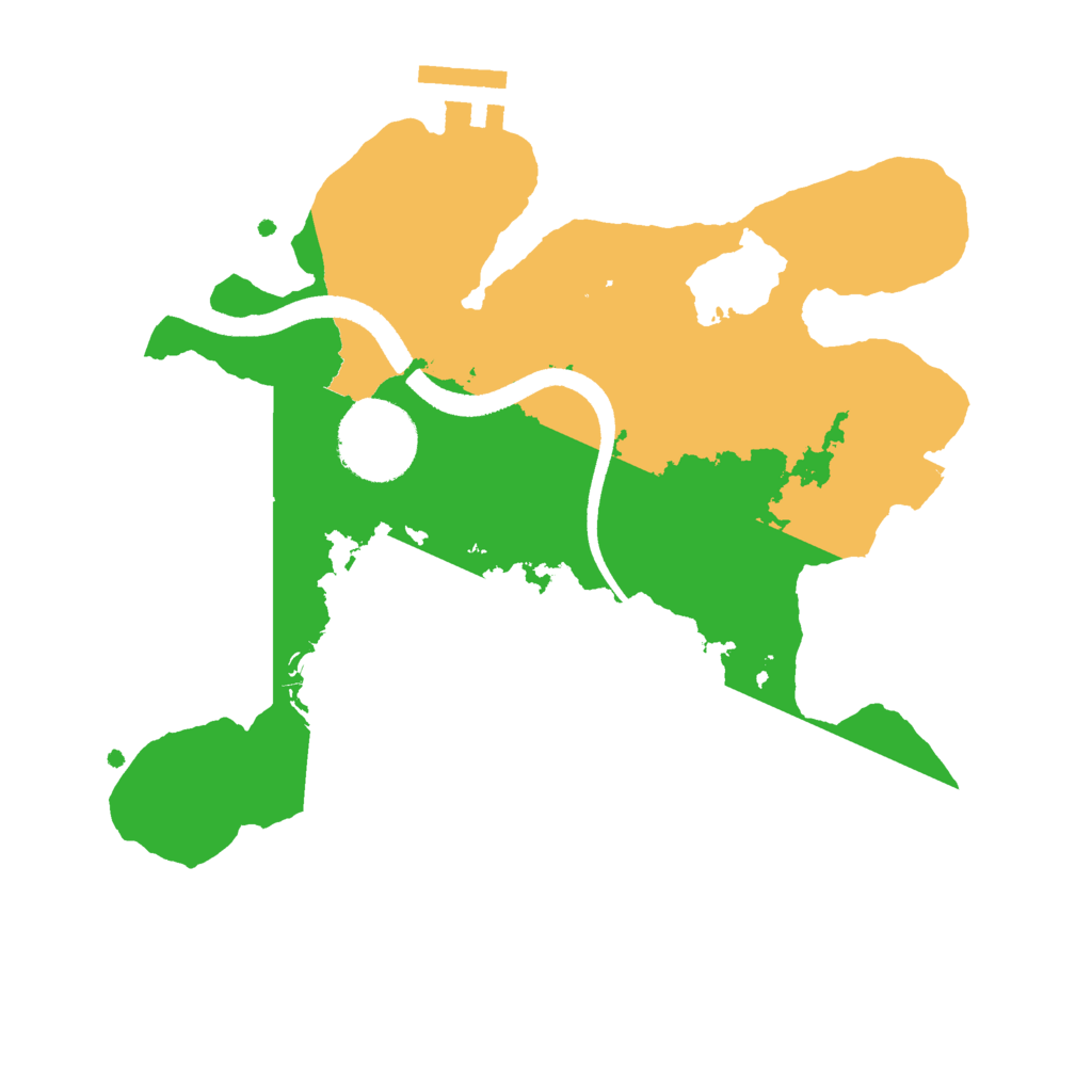 Biome Rust Map: Procedural Map, Size: 2500, Seed: 831408339