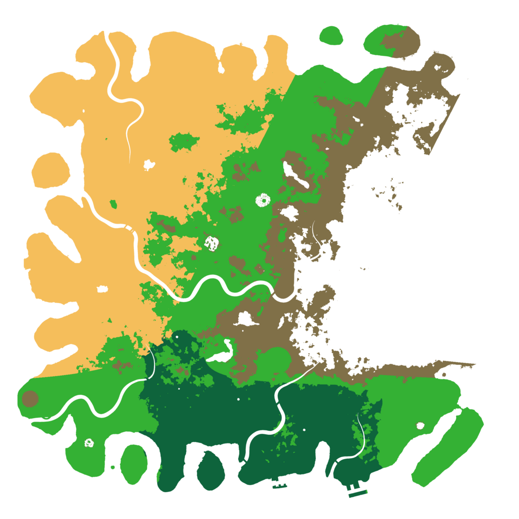 Biome Rust Map: Procedural Map, Size: 5500, Seed: 499349400