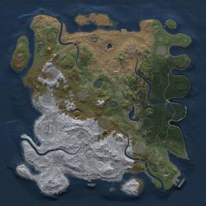 Thumbnail Rust Map: Procedural Map, Size: 4250, Seed: 863762813, 18 Monuments