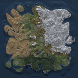 Thumbnail Rust Map: Procedural Map, Size: 4000, Seed: 1688027082, 17 Monuments