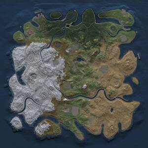 Thumbnail Rust Map: Procedural Map, Size: 4250, Seed: 1531210828, 17 Monuments
