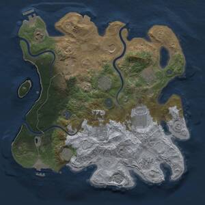 Thumbnail Rust Map: Procedural Map, Size: 3500, Seed: 1900592400, 18 Monuments