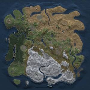 Thumbnail Rust Map: Procedural Map, Size: 4250, Seed: 1319274303, 19 Monuments