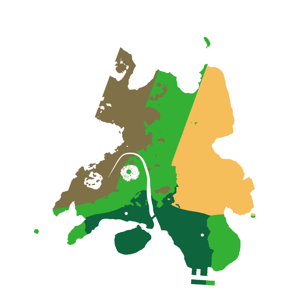 Biome Rust Map: Procedural Map, Size: 2500, Seed: 343414267