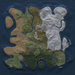Thumbnail Rust Map: Procedural Map, Size: 3500, Seed: 1818769860, 15 Monuments