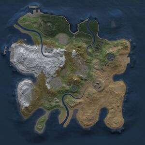 Thumbnail Rust Map: Procedural Map, Size: 2800, Seed: 1675176108, 14 Monuments