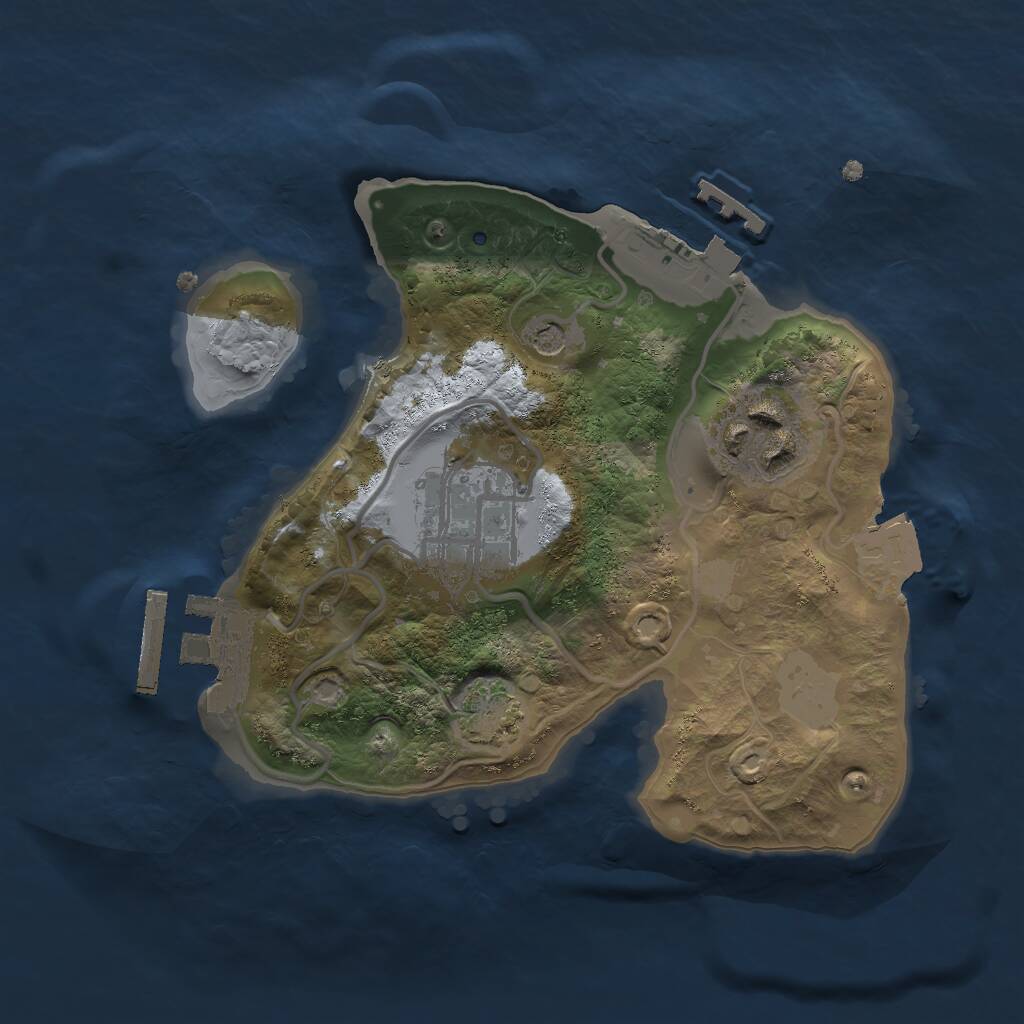 Rust Map: Procedural Map, Size: 2000, Seed: 1480869977, 7 Monuments