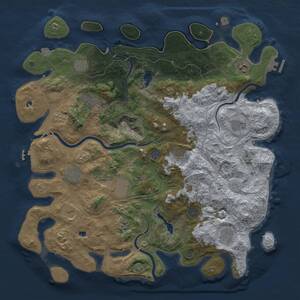 Thumbnail Rust Map: Procedural Map, Size: 4500, Seed: 1366008847, 19 Monuments