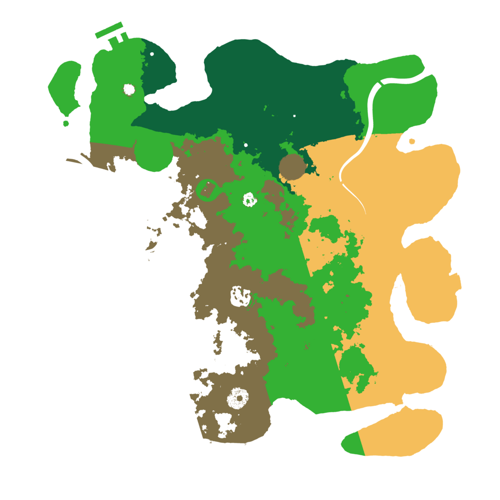 Biome Rust Map: Procedural Map, Size: 3500, Seed: 615765635