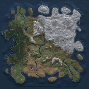 Thumbnail Rust Map: Procedural Map, Size: 4250, Seed: 559726219, 16 Monuments