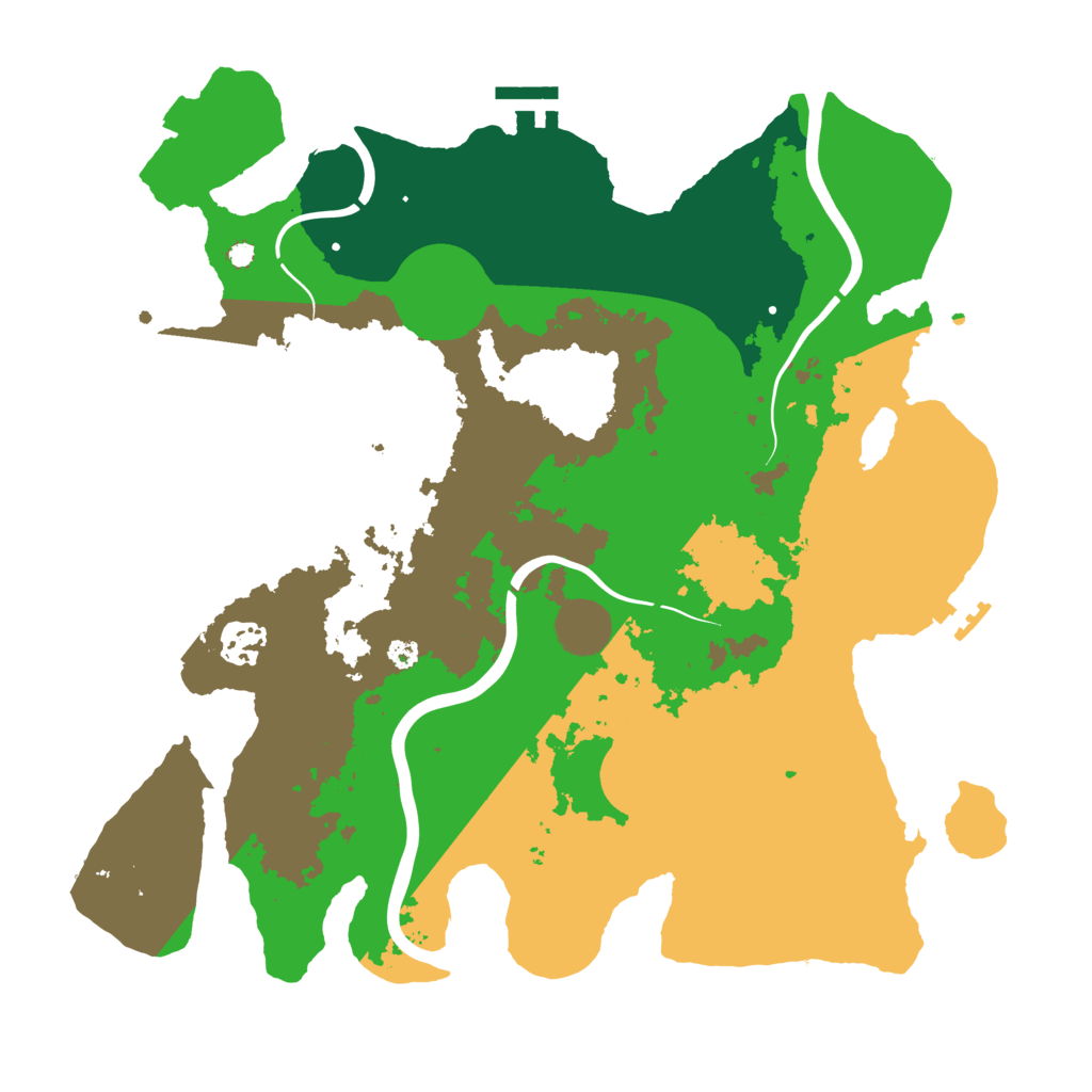 Biome Rust Map: Procedural Map, Size: 3500, Seed: 1383617888