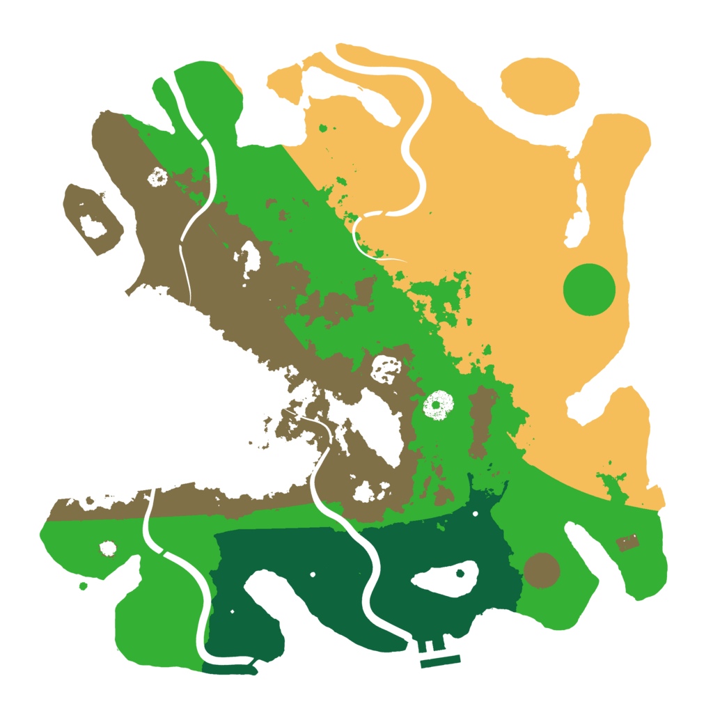 Biome Rust Map: Procedural Map, Size: 3600, Seed: 728980