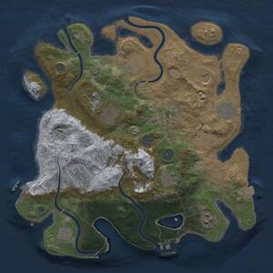 Thumbnail Rust Map: Procedural Map, Size: 3600, Seed: 728980, 16 Monuments