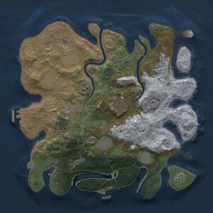 Thumbnail Rust Map: Procedural Map, Size: 3700, Seed: 1335681956, 19 Monuments