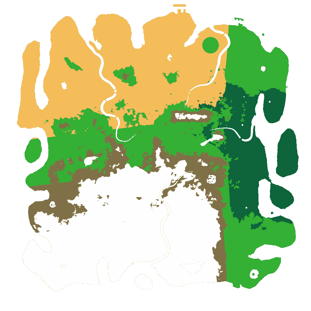 Biome Rust Map: Procedural Map, Size: 5000, Seed: 1929551490