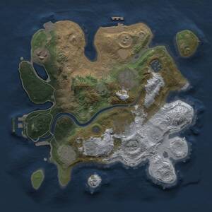 Thumbnail Rust Map: Procedural Map, Size: 2800, Seed: 596009499, 14 Monuments