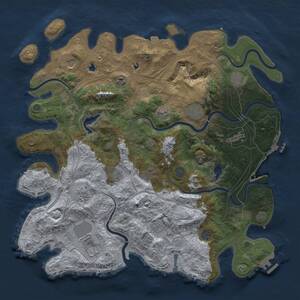 Thumbnail Rust Map: Procedural Map, Size: 4500, Seed: 975607641, 17 Monuments