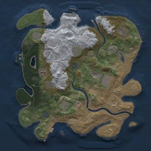 Thumbnail Rust Map: Procedural Map, Size: 3500, Seed: 2053200227, 18 Monuments