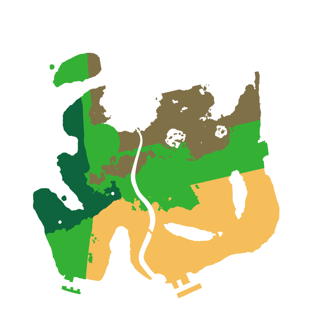 Biome Rust Map: Procedural Map, Size: 2500, Seed: 815691389