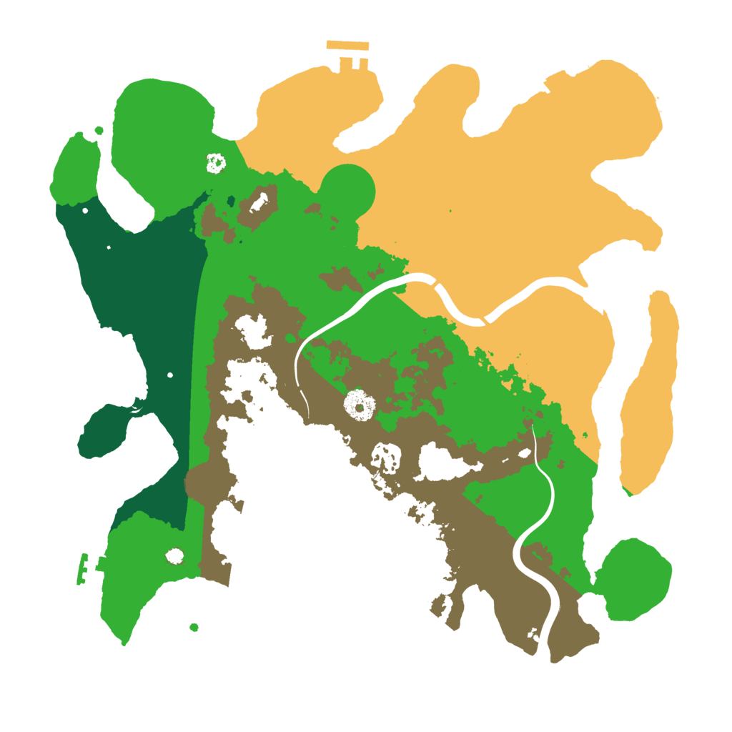 Biome Rust Map: Procedural Map, Size: 3500, Seed: 342740400