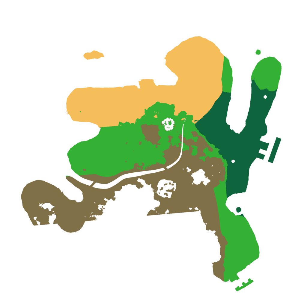 Biome Rust Map: Procedural Map, Size: 2400, Seed: 1381505302