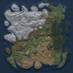 Thumbnail Rust Map: Procedural Map, Size: 4500, Seed: 1169450960, 19 Monuments