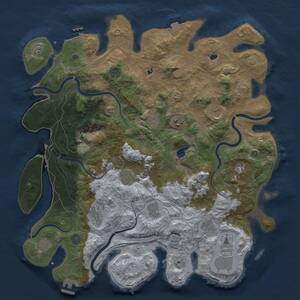 Thumbnail Rust Map: Procedural Map, Size: 4500, Seed: 1245127720, 17 Monuments